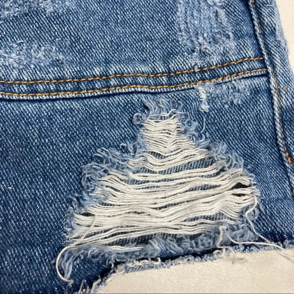BULLHEAD DENIM COMPANY‎ Women’s Denim Distressed Shorts Blue Size 23